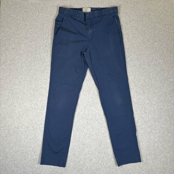 Everlane Mens Size 32x32 Casual Pants Navy Blue Flat Front Slim Leg Pockets - Picture 1 of 8